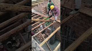 Installation of roof rafters in rural areas [upl. by Sateia]