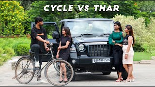 Cycle vs Thar  Never Judge Quickly  Prank Dekho India [upl. by Ylen]