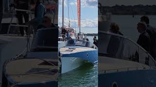 Princess Anne arriving at the 2024 Southampton Boat Show by boat Berthing GONE WRONG [upl. by Davy]