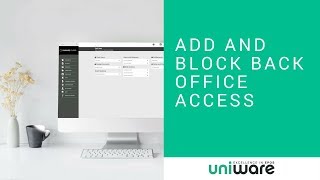 Uniware Cloud  Add and Block Back Office Access [upl. by Ricoriki]