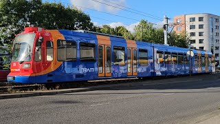 Sheffield SuperTram 105 From Middlewood To Meadowhall [upl. by Ferguson225]