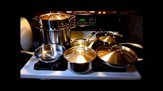 Duxtop WholeClad TriPly Cookware Duxtop SSC14PC WholeClad TriPly Induction Cookware Set [upl. by Auqenes]