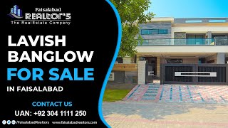 1 Kanal Luxury Ideal House Bungalow at judicial Colony near Canal  Sheikhupura road Faisalabad [upl. by Netsirhk]