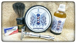 Shavologist Barbershop Shaving Soap  Pristine Open Comb Razor  Pearl SBC 402 Shaving Brush [upl. by Aciretahs]