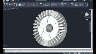 AutoCAD 3D 3D Modeling How to drawing crown pinion gear sketches [upl. by Gonnella]