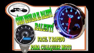 regular el RALENTÍ de CUALQUIER MOTO en 2 minutos y medio 🏍🌬🛵🛴 [upl. by Madaras144]