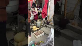 Soba noodles sold on the street [upl. by Nahtnaoj]