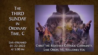 CTRLO LIVESTREAMED MASS 3rd Sun Ordinary Time C  5pm Sat 01222022 [upl. by Taimi247]