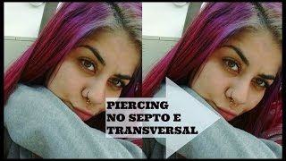 Piercing no septo e transversal Mel Costa [upl. by Collins]