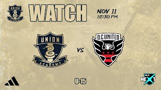 Union Academy U15 vs DC United 111123 [upl. by Dnomaid]