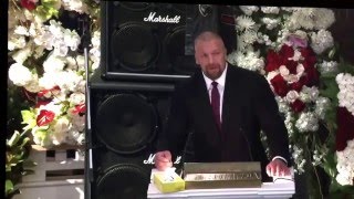 Triple H speak at Lemmys funeral 9116 [upl. by Arob441]