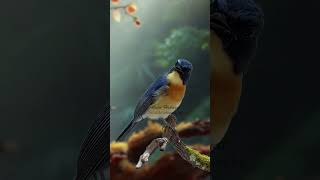 Tickells blue flycatcher Singing E32 birdsinging flycatchers tledekangunung [upl. by Goldie]