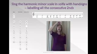 Level 3 Section 4 – Harmonic Minor scale in solfa with intervals [upl. by Leuqcar]