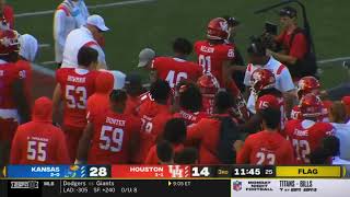 Houston Football Teammates Fight On Sideline [upl. by Mast]