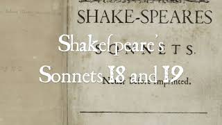 Shakespeares Sonnets 18 amp 19 read in Early Modern Pronunciation [upl. by Cybill71]