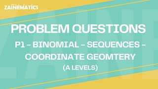 PROBLEM QUESTIONS ONLY p1  binomial  sequences  coordinate geomtery [upl. by Gnoz109]