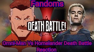 Fandoms react to OmniMan Vs Homelander Death Battle Gacha reaction [upl. by Daisi]