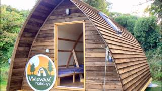 Wigwams on Tehidy Holiday Park in Cornwall [upl. by Nawotna565]