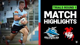 Sharks v Dragons Match Highlights  PreSeason Trials Round 1  NRL [upl. by Dream]