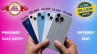 All iPhones Pricing in Flipkart Big Billion Days Sale amp Amazon Great Indian Festival Sale 2024 EMI [upl. by Isla862]