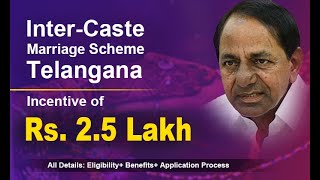 Telangana Intercaste Marriage Scheme 25 Lakh Incentives for Couple telangana kchandrasekharrao [upl. by Cassi]