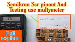 Semikron Scr test use multimeter  skkh5716e scr testing  scr thyristors testing  scr pinout [upl. by Ambler]