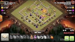 Como atacar siendo Th10 vs th11 sin aguila  clash of clans [upl. by Nailuj]