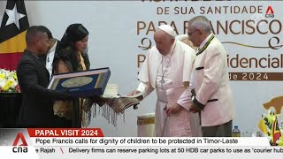 Pope Francis in TimorLeste for first papal visit since independence [upl. by Blayne678]