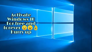 تفعيل ويندوز 10 بدون كراك او برامج  windows 10 activation without crack or software hurry up [upl. by Wollis]