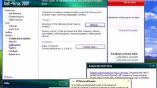 Kaspersky AntiVirus 2009 Review  Part 2 [upl. by Cutty]