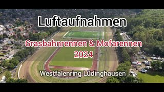 Luftaufnahmen Grasbahnrennen und Mofarennen Lüdinghausen 2024  Westfalenring TV [upl. by Isabeau]