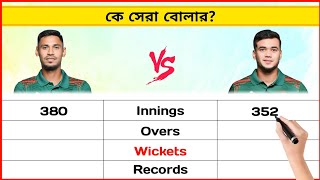 Mustafizur Rahman Vs Taskin Ahmed Bowling Stats Comparison [upl. by Ahsitram]