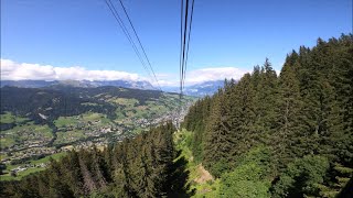 Téléphérique 🚡 Rochebrune Vue sur Megève en montée [upl. by Aihsele806]