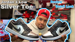 JORDAN 1 LOW SILVER TOE  REVIEW HIGH VS LOW 🔥 [upl. by Gorrian]