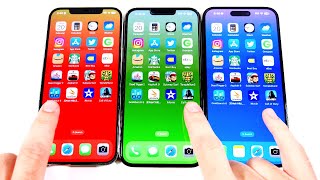 iPhone 12 Pro Max vs iPhone 13 Pro Max vs iPhone 14 Pro Max Speed Test [upl. by Adey82]