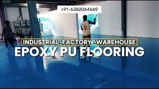 Industrial Factory Warehouse Epoxy PU Floor India 916382064669 Epoxy PU Flooring Coating Kerala [upl. by Kraska475]