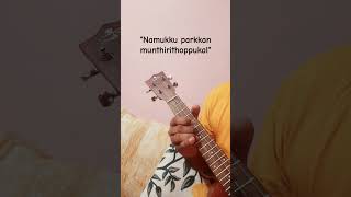 quotNamukku parkkan munthirithoppukalquot BGM by Johnson on ukuleleshorts shortvideo youtubeshorts [upl. by Booze681]