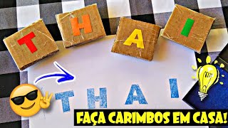 DIY CARIMBOS  FAÇA VOCÊ MESMO CARIMBOS PEDAGÓGICOS COM EVACOMO FAZER CARIMBOS EM CASA COM EVA [upl. by Akisey952]