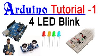 Arduino tutorial for 4 led blink [upl. by Efthim769]