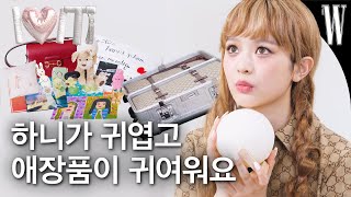 ENGJP 뉴진스 하니가 숙소 통째로 옮겨온 애장품 컬렉션 캐리어에 담아온 아이템이 무려 17개💓 by W Korea [upl. by Yenitsed]