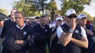 Martin Kaymers Ryder Cupclinching putt at 2012 Ryder Cup [upl. by Nylesoj656]