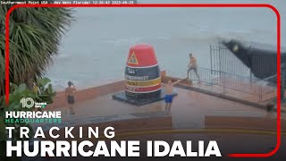 LIVE Weather intensifies at Floridas southernmost point as Hurricane Idalia approaches [upl. by Ellehsram]