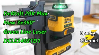 DeWalt 20V Max New 3x360° Green Line Laser Level DCLE34031D1 [upl. by Phelps151]