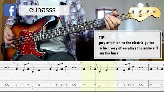 The Offspring  Pretty Fly BASS COVER  PLAY ALONG TAB  SCORE [upl. by Elockcin]