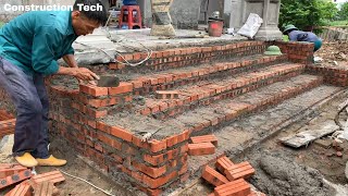 Master Craftsman Builds Exterior Level Brick And Granite For Amazing New Home [upl. by Imoyn]