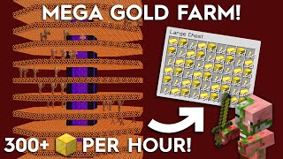 Minecraft Portal Based Gold Farm  50000 Items Per Hour [upl. by Pubilis]