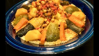 recette de COUSCOUS àu POULET à la MAROCAINE 🇲🇦🍗 [upl. by Eppesuig]