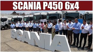 Scania entrega 17 remolcadores configuradas P450 6x4 a Transportes Saturno [upl. by Oiram]