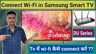 How to connect WiFi in Samsung Smart TV DU Series  All modelswificonnectsamsung4ktv smarttv [upl. by Mayberry]