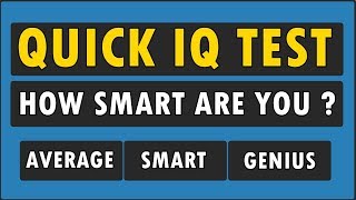 IQ Test For Genius Only  How Smart Are You [upl. by Harlow]